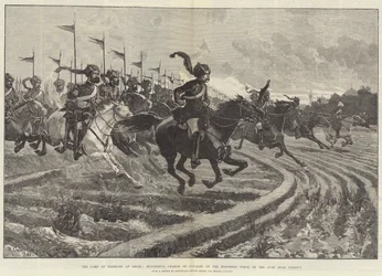 The Camp of Exercise at Delhi, Successful Charge of Cavalry of the Northern Force on the Guns near Paniput